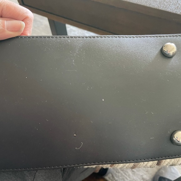 Reiss large satchel bag in lustery tweed w leathr - Picture 11 of 13